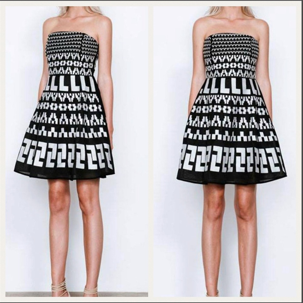 Elliatt Chic Escape dress embroidered strapless